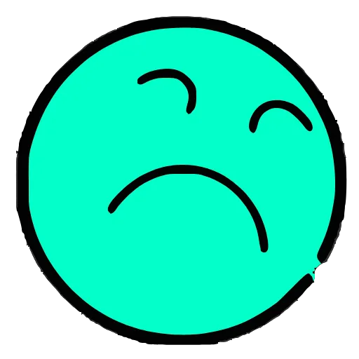 😕 Эмодзи «Бирюзовые буквы и эмодзи» для Telegram