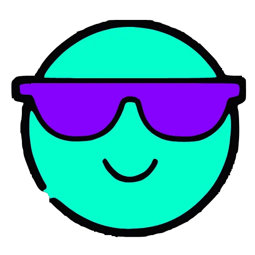 😎 Эмодзи «Бирюзовые буквы и эмодзи» для Telegram
