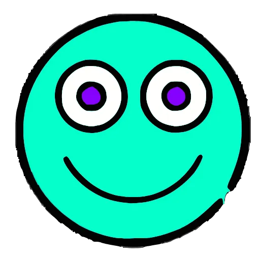 🙂 Эмодзи «Бирюзовые буквы и эмодзи» для Telegram