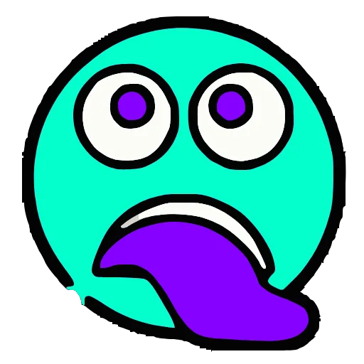 🤮 Эмодзи «Бирюзовые буквы и эмодзи» для Telegram