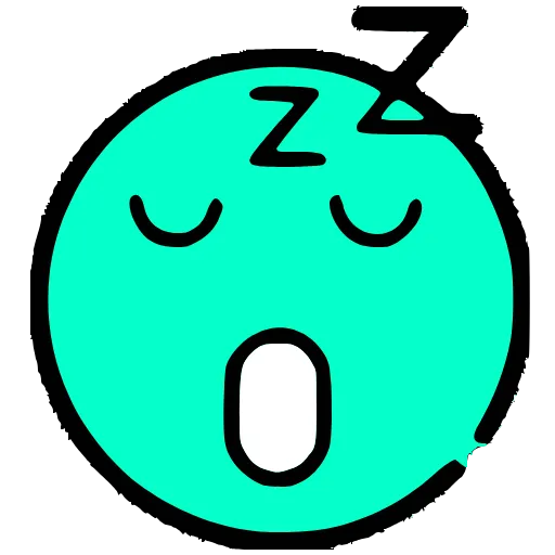 😴 Эмодзи «Бирюзовые буквы и эмодзи» для Telegram