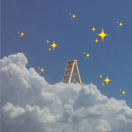 🪜 Стикер «emoji in the sky» для Telegram