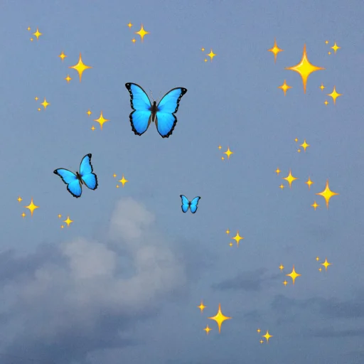 🦋 Стикер «emoji in the sky» для Telegram