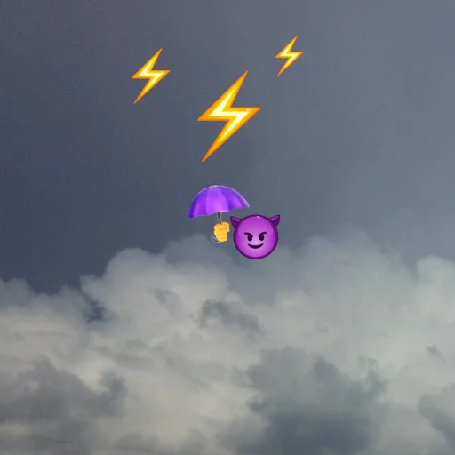 😈 Стикер «emoji in the sky» для Telegram