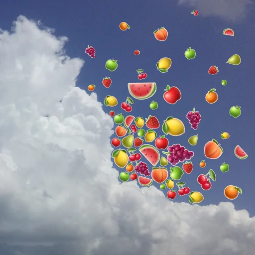 🍉 Стикер «emoji in the sky» для Telegram