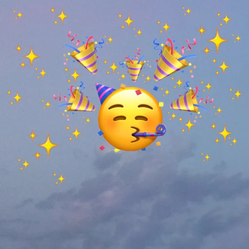 🥳 Стикер «emoji in the sky» для Telegram