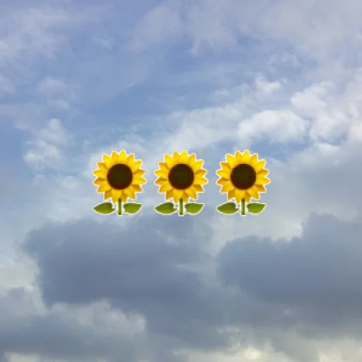 🌻 Стикер «emoji in the sky» для Telegram