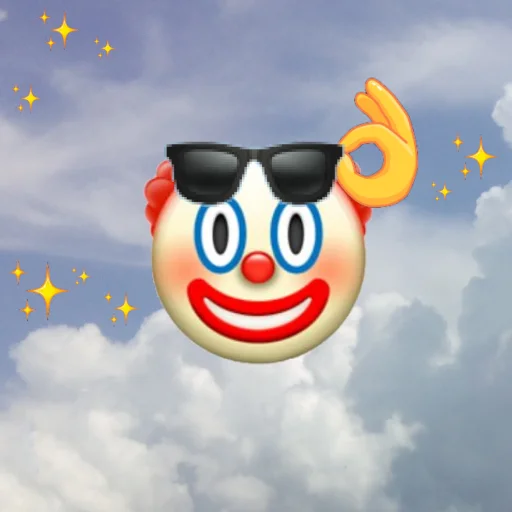 🤡 Стикер «emoji in the sky» для Telegram
