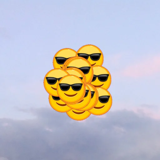 😎 Стикер «emoji in the sky» для Telegram