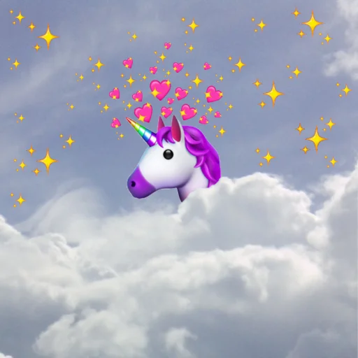 🦄 Стикер «emoji in the sky» для Telegram
