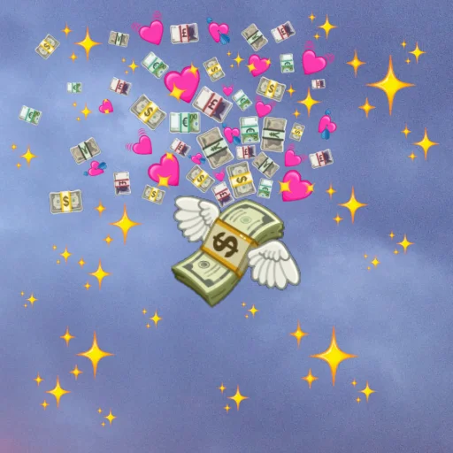 💸 Стикер «emoji in the sky» для Telegram