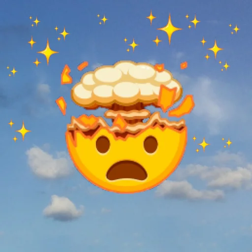 🤯 Стикер «emoji in the sky» для Telegram