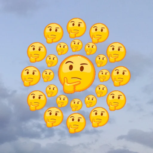 🤔 Стикер «emoji in the sky» для Telegram