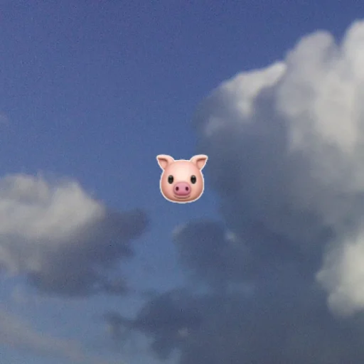 🐷 Стикер «emoji in the sky» для Telegram