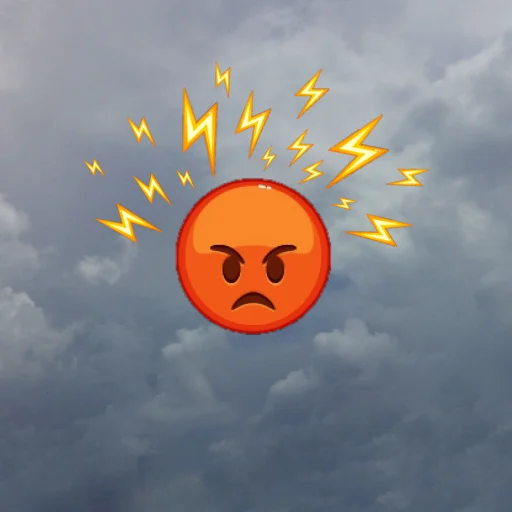 😡 Стикер «emoji in the sky» для Telegram