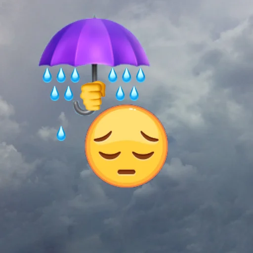 😔 Стикер «emoji in the sky» для Telegram