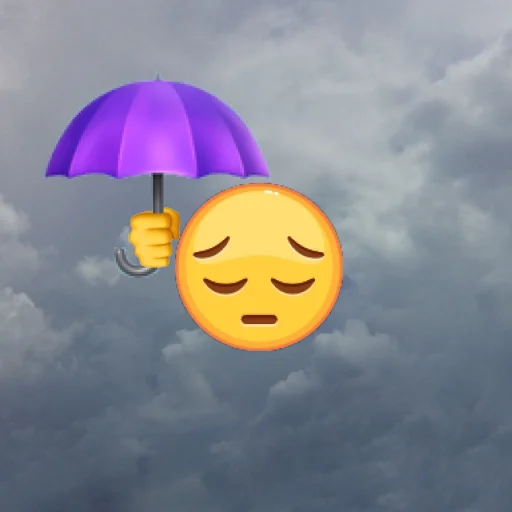😔 Стикер «emoji in the sky» для Telegram