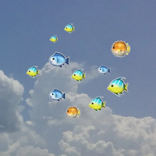 🐡 Стикер «emoji in the sky» для Telegram