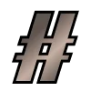 🔝 Эмодзи «Коричнево-серые буквы цифры иконки» для Telegram