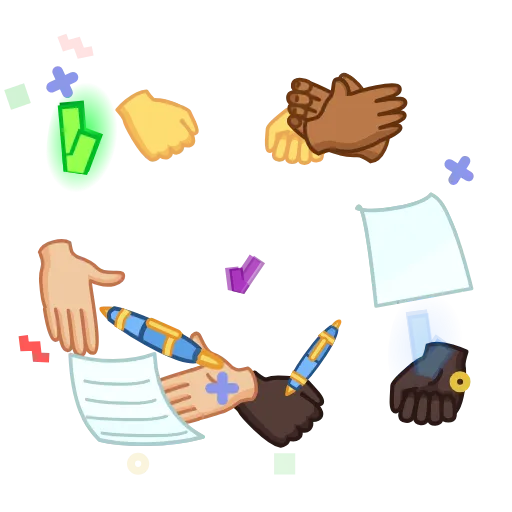🤝 Стикер «EmojiAroundAnimations» для Telegram