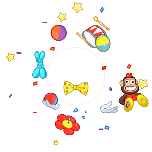 🤡 Стикер «EmojiAroundAnimations» для Telegram