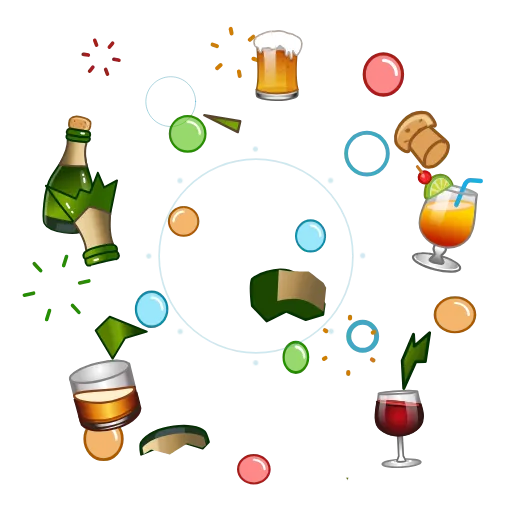 🥴 Стикер «EmojiAroundAnimations» для Telegram