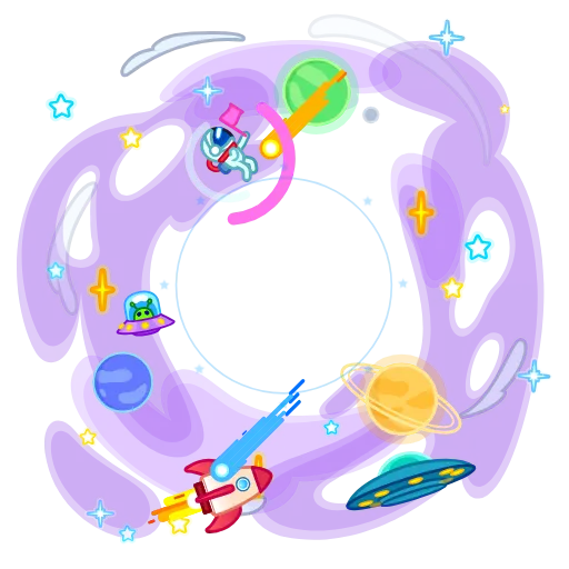 🌚 Стикер «EmojiAroundAnimations» для Telegram