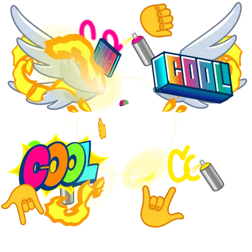 🆒 Стикер «EmojiAroundAnimations» для Telegram