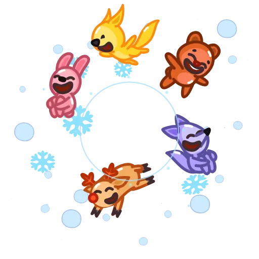 ☃️ Стикер «EmojiAroundAnimations» для Telegram