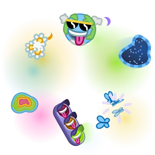 🤪 Стикер «EmojiAroundAnimations» для Telegram