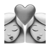 👩‍❤️‍💋‍👩 Эмодзи «Black and white» для Telegram