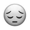 😔 Эмодзи «Black and white» для Telegram