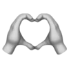 🫶 Эмодзи «Black and white» для Telegram