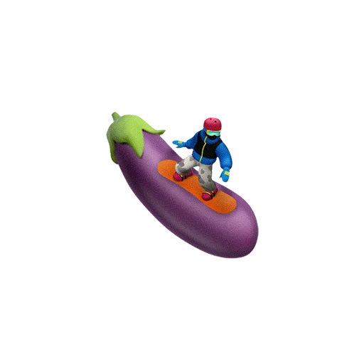🍆 Стикер «emojically» для Telegram