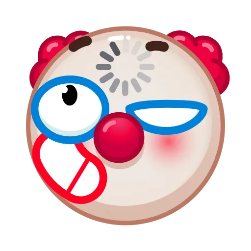 😲 Эмодзи «Clown» для Telegram