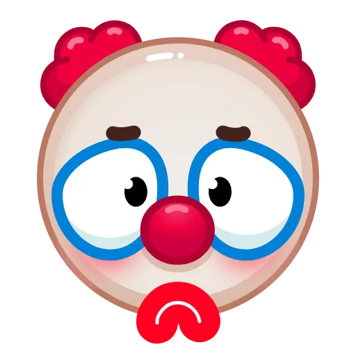 😲 Эмодзи «Clown» для Telegram