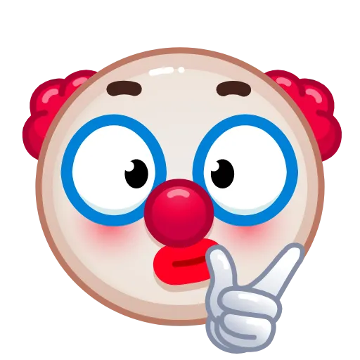 😲 Эмодзи «Clown» для Telegram