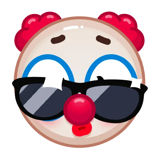 😲 Эмодзи «Clown» для Telegram