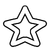 ❤ Эмодзи «Белые буквы с черной обводкой» для Telegram