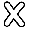 ❤ Эмодзи «Белые буквы с черной обводкой» для Telegram
