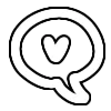 ❤ Эмодзи «Белые буквы с черной обводкой» для Telegram