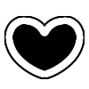 ❤ Эмодзи «Белые буквы с черной обводкой» для Telegram