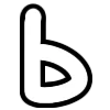 ❤ Эмодзи «Белые буквы с черной обводкой» для Telegram