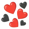 Стикер 34 🌼 black emoji - чёрные эмодзи