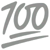 💯 Эмодзи «grey» для Telegram