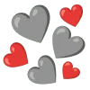 ❤️ Эмодзи «grey» для Telegram