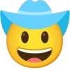 🤠 Эмодзи «light blue» для Telegram