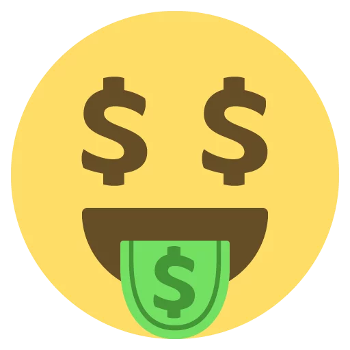 🤑 Стикер «emojione 2.2.7» для Telegram
