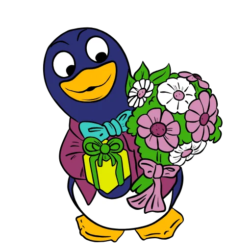 🌸 Эмодзи «Киндер Пингвины 90-ых!» для Telegram