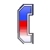 Стикер 42 ✏️ Шрифт российского триколора